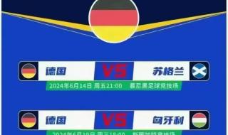 欧洲杯赛程2024赛程时间